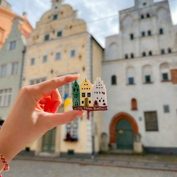 Three Brothers photo with magnet in Riga, Latvia