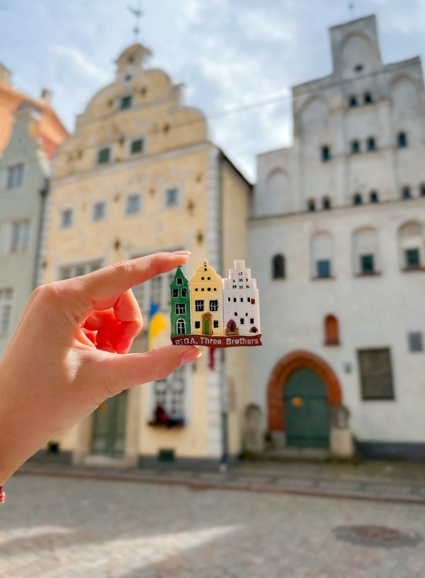 Three Brothers photo with magnet in Riga, Latvia