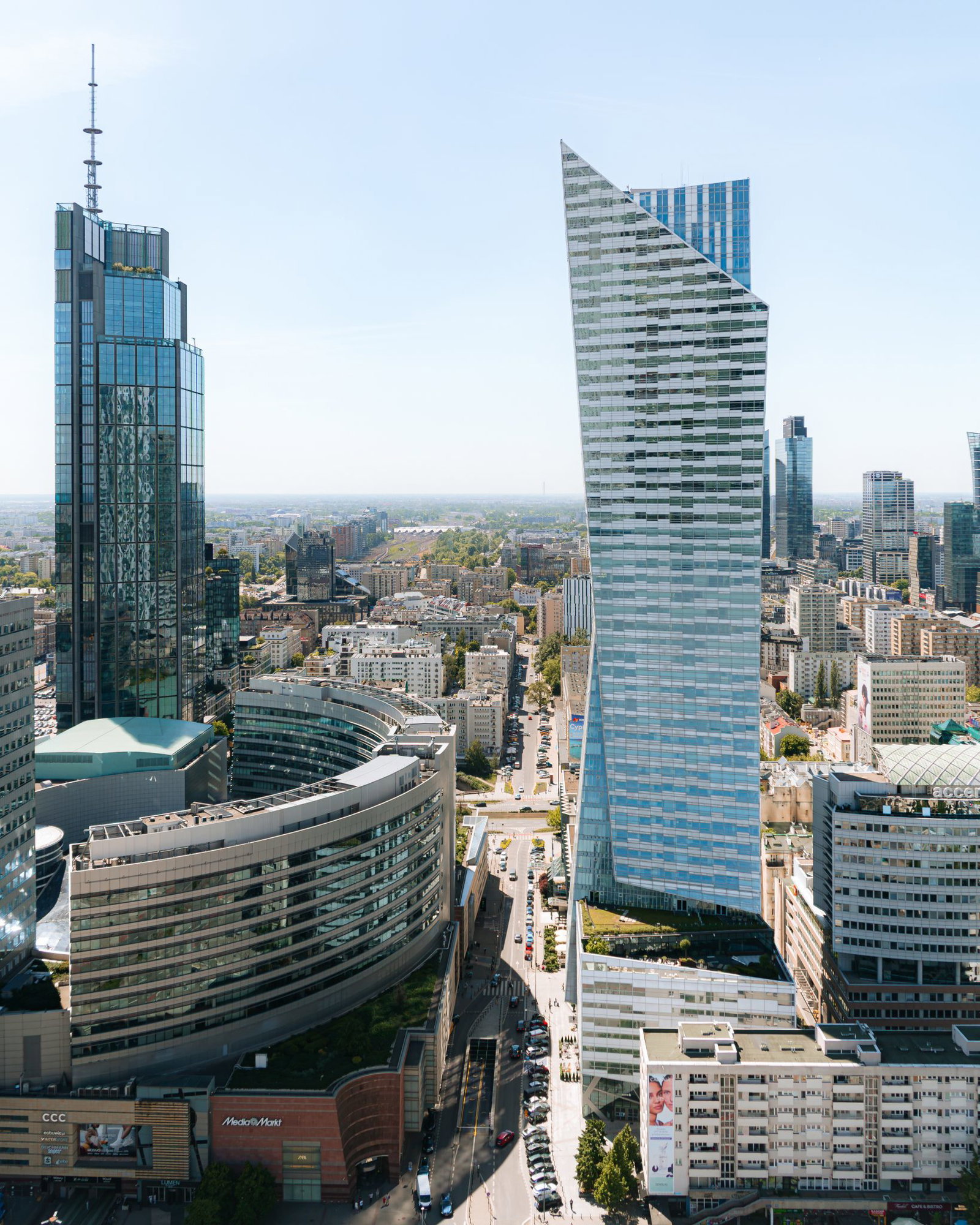 View from Palace of Culture in Warsaw, Poland