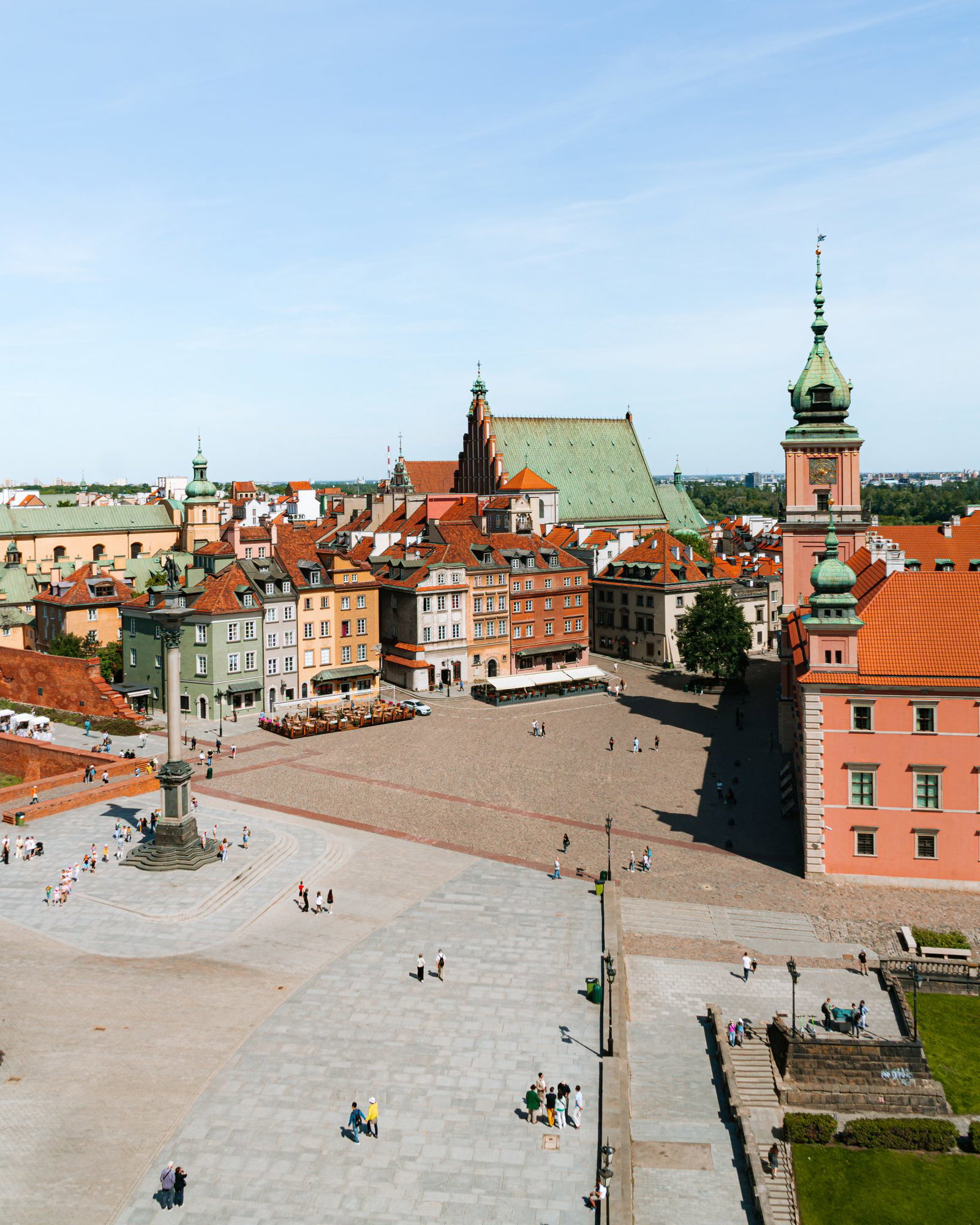 Warsaw Old Town from above, Poland