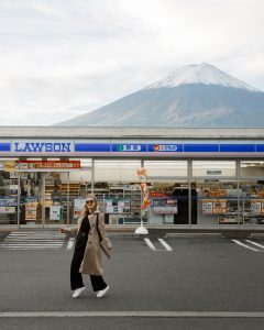 Famous Lawson photo with Mount Fuji in the background