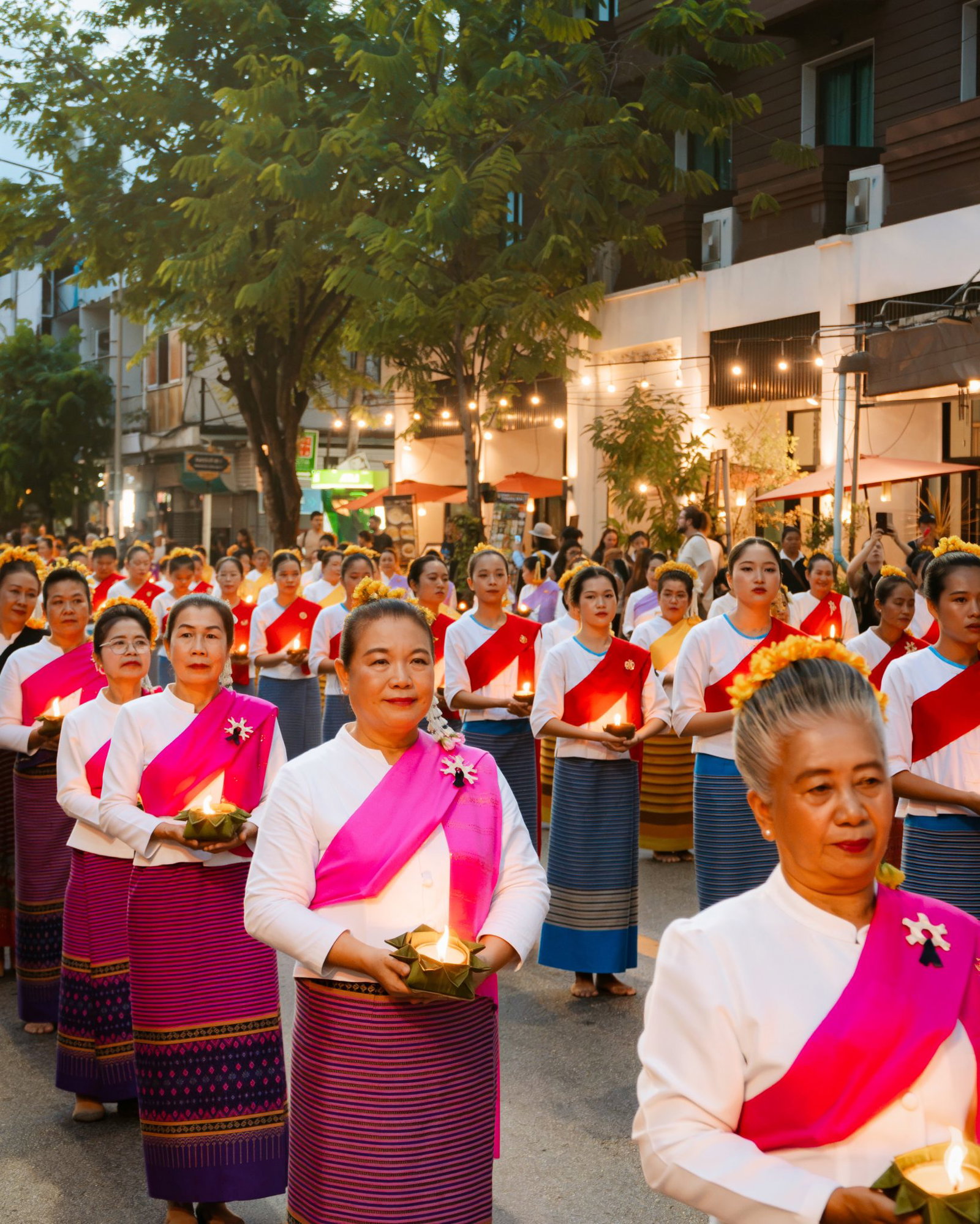 Lanna parade during Yi Peng in Chiang Mai