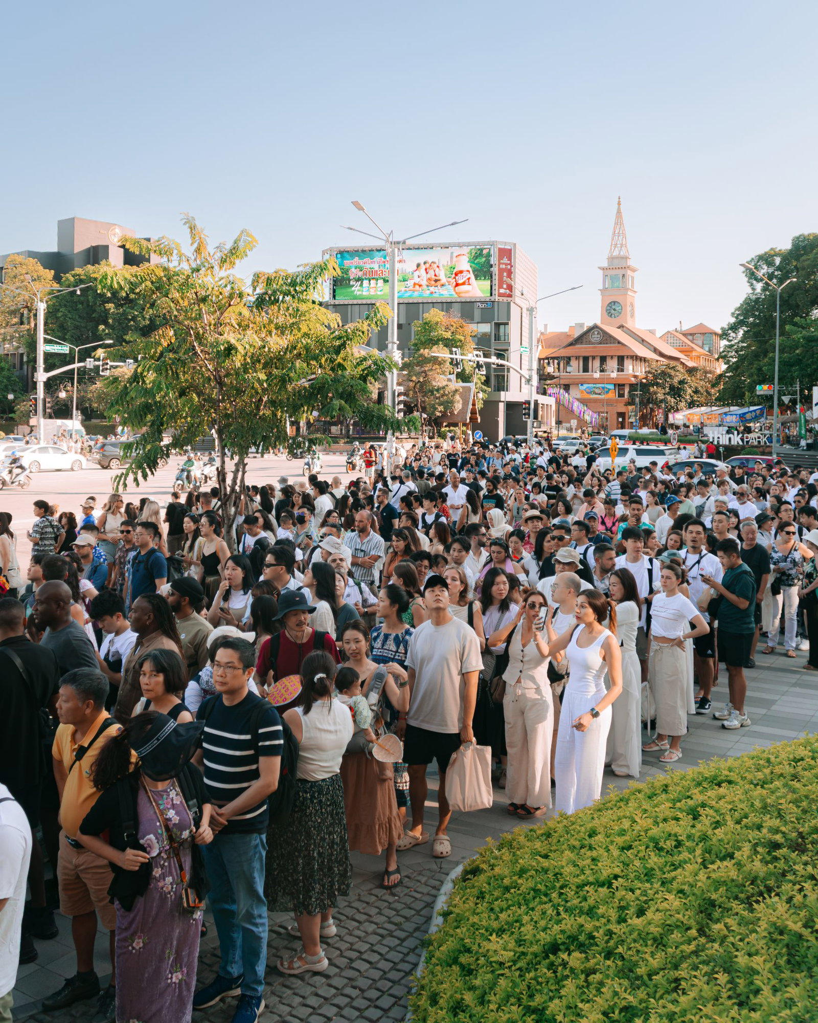 CAD lantern festival queue in front of Maya Mall