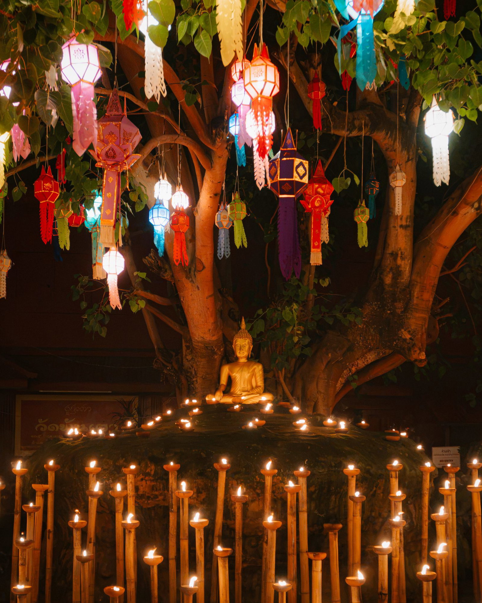 Wat Phan Tao during Yi Peng in Chiang Mai