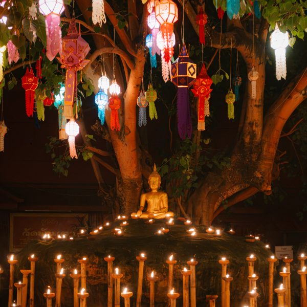 Wat Phan Tao during Yi Peng in Chiang Mai